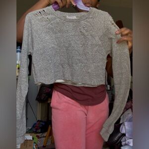 Forever 21 Gray Crew Neck Sweater